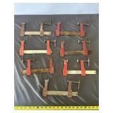 7pc Stanley Steel 10" Bar Clamps