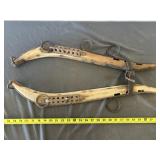 Pair of Antique Wood & Cast Iron Horse Hames