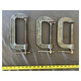 3pc 6" Pro Series C-Clamps