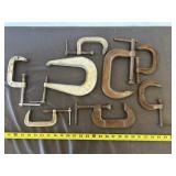 8pc C-Clamps 4" to 6" Assorted Sizes