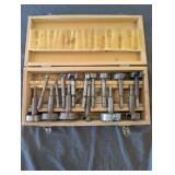 15pc Forstner Bit Set in Wood Organizer Case