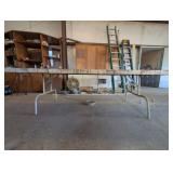 8ft Wood Top Folding Work Table