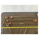 3pc Steel Pipe Clamps - 34" to 42" Assorted Sizes