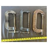 3pc Pro Series 6" C-Clamps