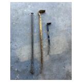 3pc Steel Crow Bar, Rock Bar, Pry Bar