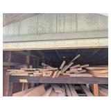 Contents of Top Lumber Rack in Lumber Storage Shed