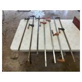 7pc Steel Bar Clamps - 36"
