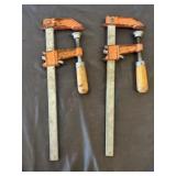 Pair of 16" Steel Bar Clamps
