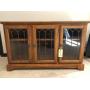 Oak Cabinet w/ Leaded Glass 48x18x30