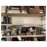 Mixed Lot: Storage Containers, Hardware Organizer, and Assorted Items