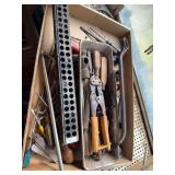 Box Lot of Hand Tools Including Screwdrivers, Wrenches, and More