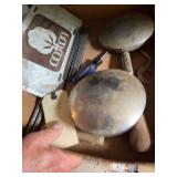 Box Lot: Tools, Cotton Sign, and More