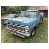 1975 Ford F-350 Custom Service Truck with Tools, VIN #F37YRW43481, flat tires, solid truck, needs cleaning