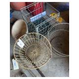 Lot of Metal Baskets and a Ceramic Bowl