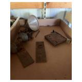 Salvaged Door Hardware Lot - Knobs, Plates, and More