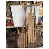 Yankee Clipper Sled & Wooden Decorative Sled