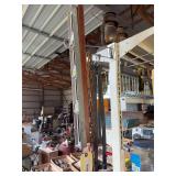 Lot of Wood Level, Blacksmith Tongs, and Chain