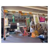 Assorted Tools and Supplies: Paint Brushes, Tire Plug Kit, Truck Bench Cover, Locks, and More