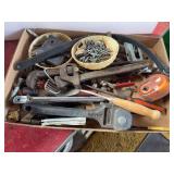 Mixed Lot of Metal Hardware, Fasteners, and Tools