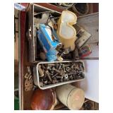 Mixed Lot of Hardware, Glass Knobs, Fasteners and More