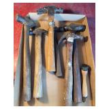 Assorted Hammer Lot - Claw, Ball Peen, and Other Hammer Styles