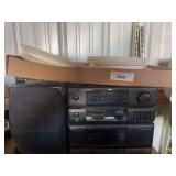 Assorted Decorative Plate Collection and Stereo System