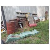 Mixed Lot: Ladder, Barrel, Window, Slide, & More