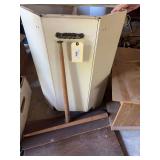 Vintage Mid-Century Modern Metal Corner Cabinet and Table (needs repaired)