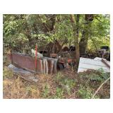 Mixed Lot: Garden Tractors, Implements, and Building Materials