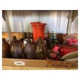 Mixed Collection: Glass Bottles and Christmas Decorations