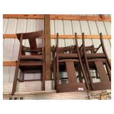 Set of 6 Wooden Chairs