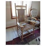 Woven seat rocking chair