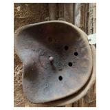 Two Metal Tractor Seats