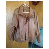 Italian Leather Coat, size 3XL