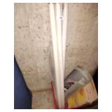 Box Lot with Metal Sheets, Light Bulbs, and Fasteners