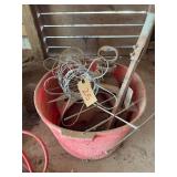 Bucket of Assorted Farm and Mechanical Parts