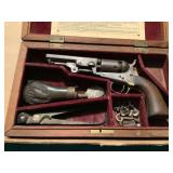 Colt Revolver with Accessories in Wooden Case
