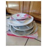 Platter Collection and Glass Relish Tray, Glass Christmas Tree Platter