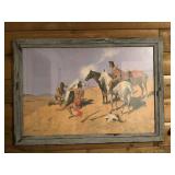 Frederic Remington Print of Native Americans on the Plains