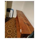 Rustic Wood Console Table with Shelf