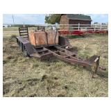 Trailer (69 in x 107 in, 3 ft ramps) with 3x4x2 Fuel Tank with GPI Fuel Pump