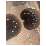 Two Metal Tractor Seats