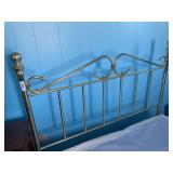 Brass headboard, frame and box springs, 61 inches