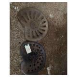 Two Vintage Tractor Seats