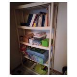 Plastic Shelving Unit With Contents
