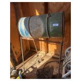Texaco Barrel and pipe frame