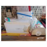 Plastic and foil wrap; plastic ice cream containers; plastic bags