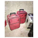 Rolling Suitcase Set - Red