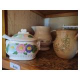 Vintage Gravy Boat - Vintage Kitchen Decor Flower Power Boho Kitchen Floral Serving Dish Vintage Dishes Covered Dish Vintage Home Decor; Longaberger Blue Pottery Woven Traditions Classic Large Pitcher