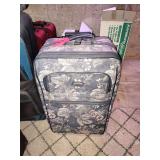 Floral Print Rolling Suitcase